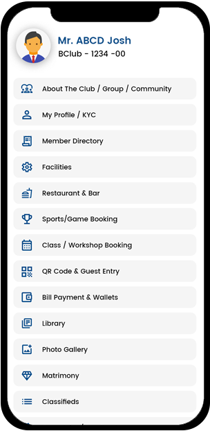 BeClubby All in One Club Mobile App